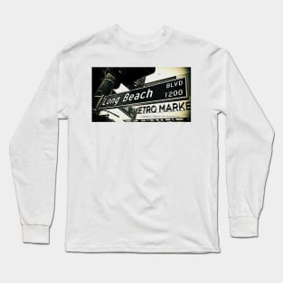 Long Beach Boulevard, Long Beach, California by Mistah Wilson Long Sleeve T-Shirt